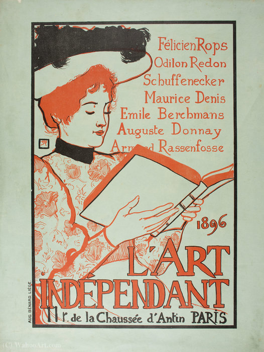Wikioo.org - The Encyclopedia of Fine Arts - Painting, Artwork by Armand Rassenfosse - 'L'Art Independant', (66 x 50 CM) (1896)