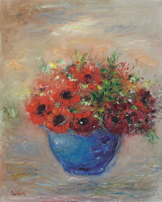 Wikioo.org - The Encyclopedia of Fine Arts - Painting, Artwork by Reuven Rubin - Anemones