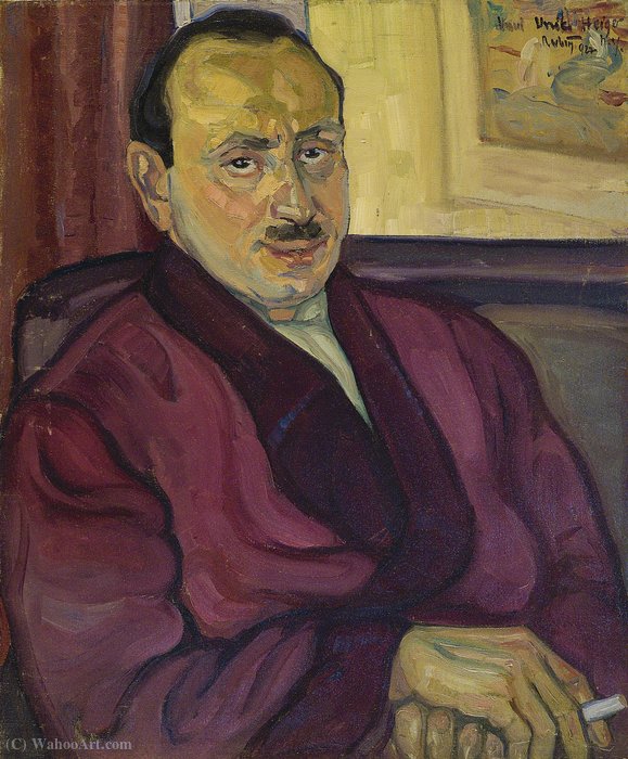 Wikioo.org – La Enciclopedia de las Bellas Artes - Pintura, Obras de arte de Reuven Rubin - Retrato del señor Isidoro Heiger, (1922)