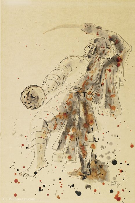 WikiOO.org - Енциклопедія образотворчого мистецтва - Живопис, Картини
 Reuven Rubin - Sword dance