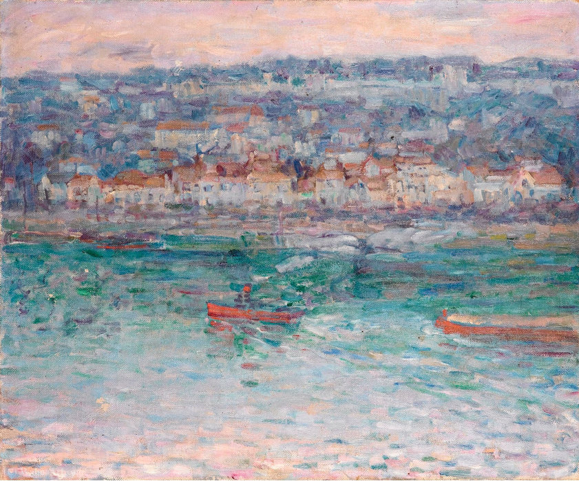 Wikioo.org - The Encyclopedia of Fine Arts - Painting, Artwork by John Peter Russell - Tugboat on the Seine