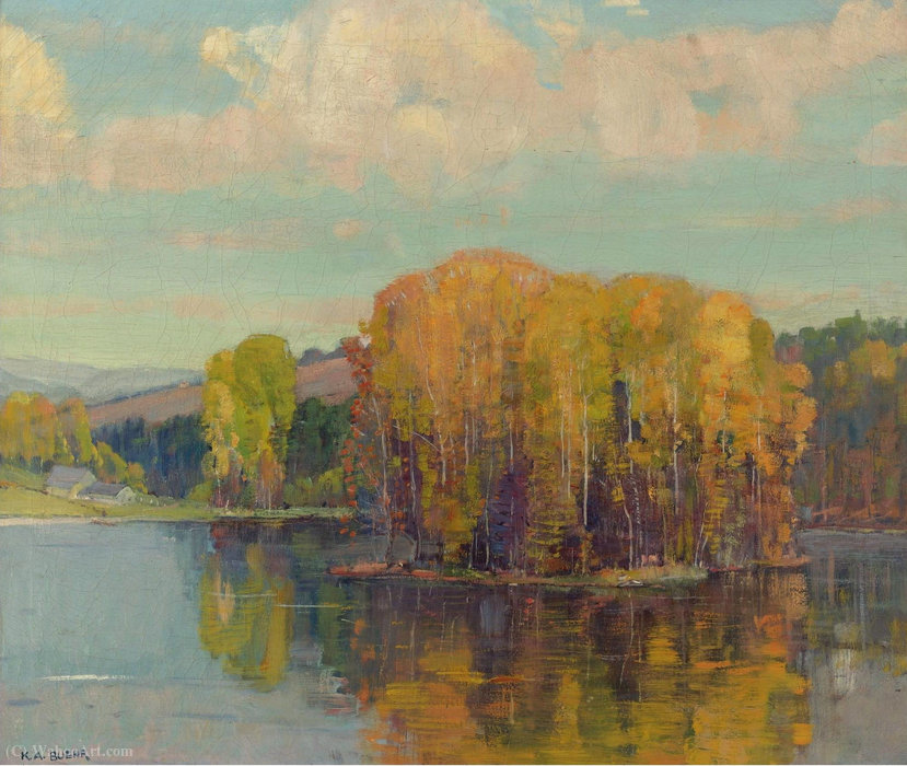 Wikioo.org - The Encyclopedia of Fine Arts - Painting, Artwork by Karl Albert Buehr - Autumn in Vermont, (1949)