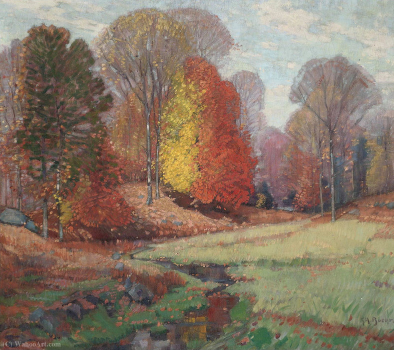 WikiOO.org - Güzel Sanatlar Ansiklopedisi - Resim, Resimler Karl Albert Buehr - Fall in New England, (1949)
