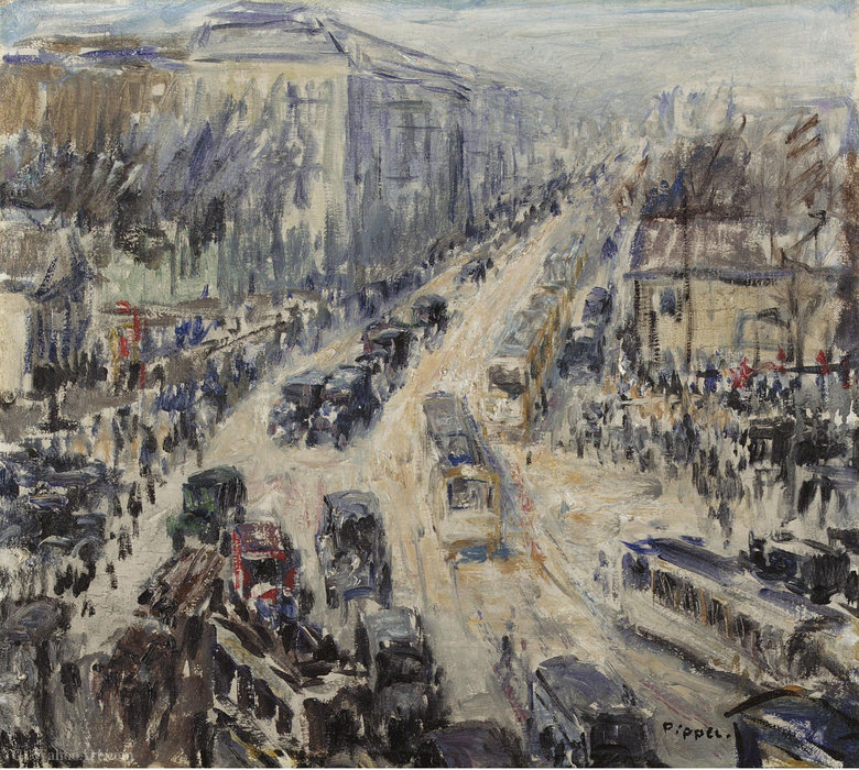 Wikioo.org - The Encyclopedia of Fine Arts - Painting, Artwork by Otto Pippel - Potsdamer platz, berlin