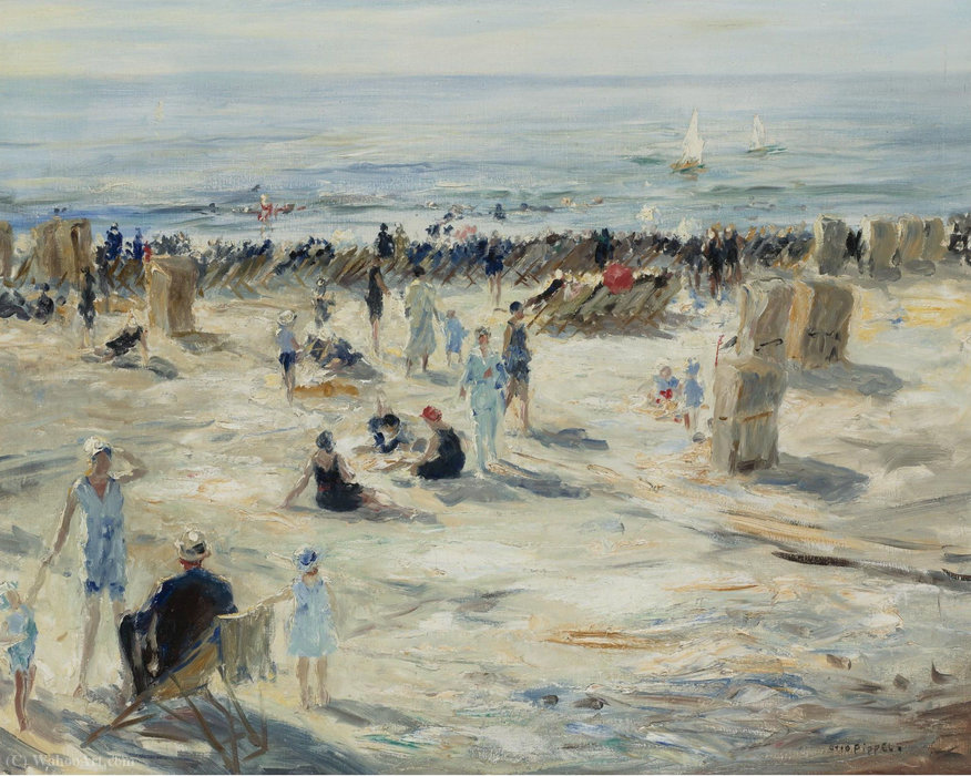 Wikioo.org - สารานุกรมวิจิตรศิลป์ - จิตรกรรม Otto Pippel - The beach