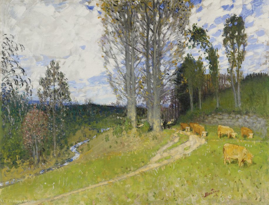 Wikioo.org – L'Encyclopédie des Beaux Arts - Peinture, Oeuvre de Pierre-Eugène Montézin - Slop Pasture`s
