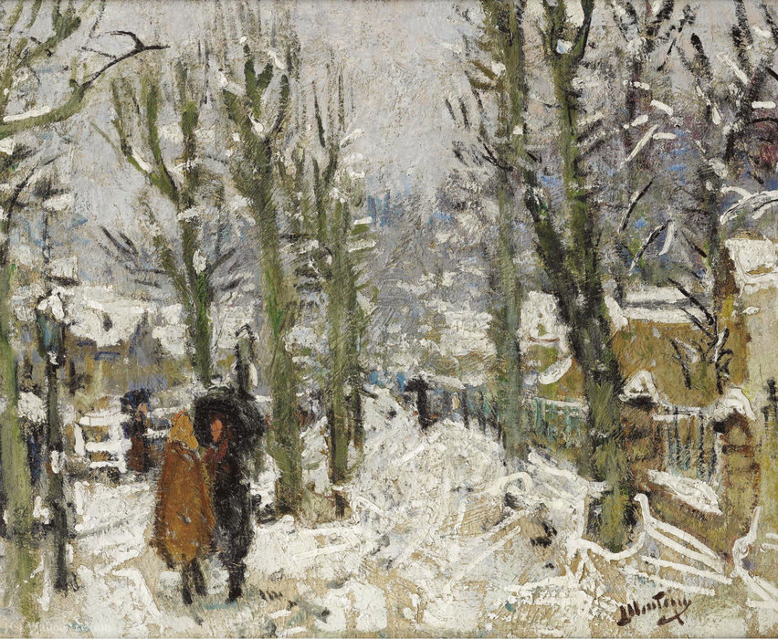 WikiOO.org - Güzel Sanatlar Ansiklopedisi - Resim, Resimler Pierre-Eugène Montézin - Snowy landscape