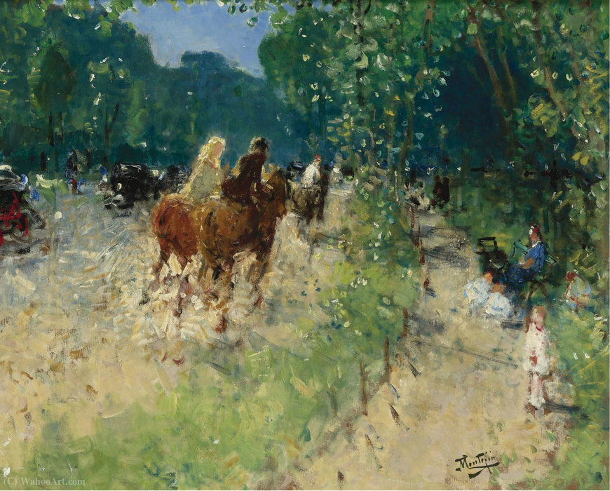 WikiOO.org - 百科事典 - 絵画、アートワーク Pierre-Eugène Montézin - ブローニュの森
