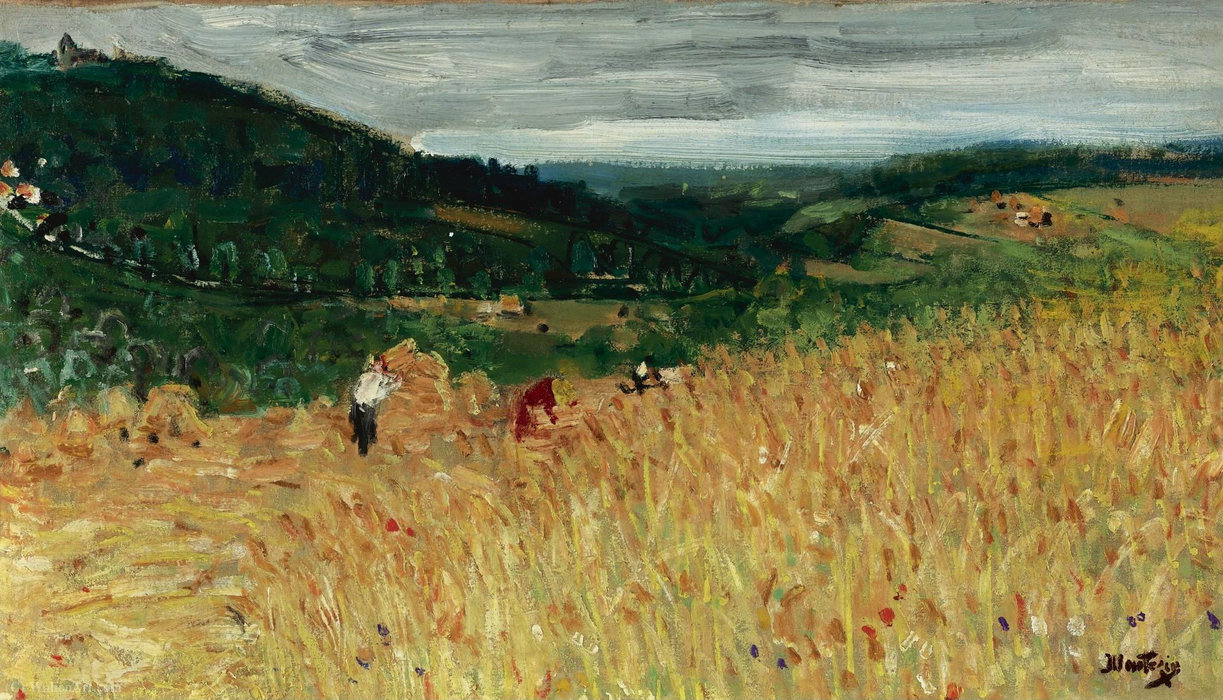Wikoo.org - موسوعة الفنون الجميلة - اللوحة، العمل الفني Pierre-Eugène Montézin - The harvest