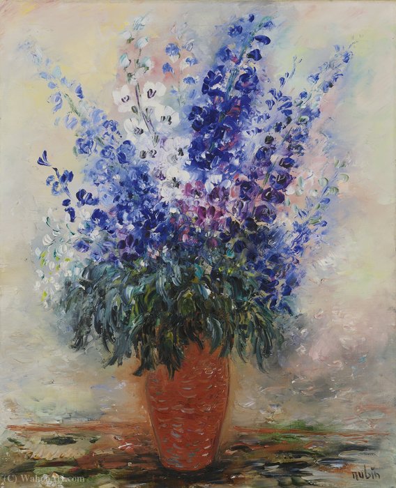 Wikioo.org - The Encyclopedia of Fine Arts - Painting, Artwork by Reuven Rubin - Delphinium