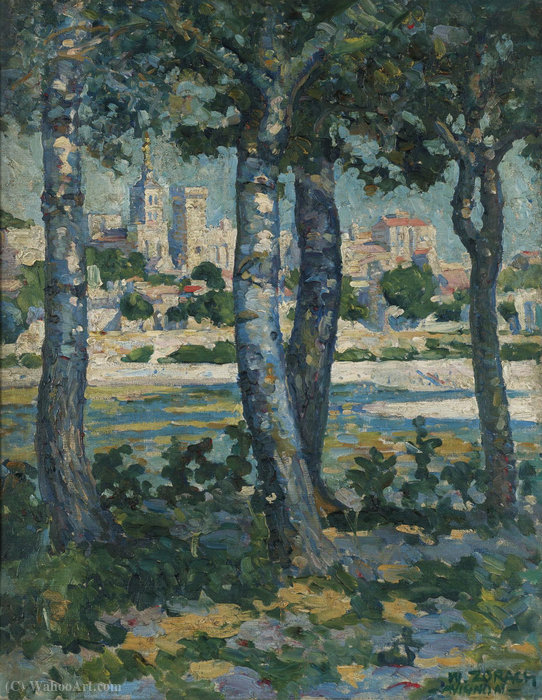 Wikioo.org - The Encyclopedia of Fine Arts - Painting, Artwork by William Zorach - Along the Rhone, Avignon, (1910)