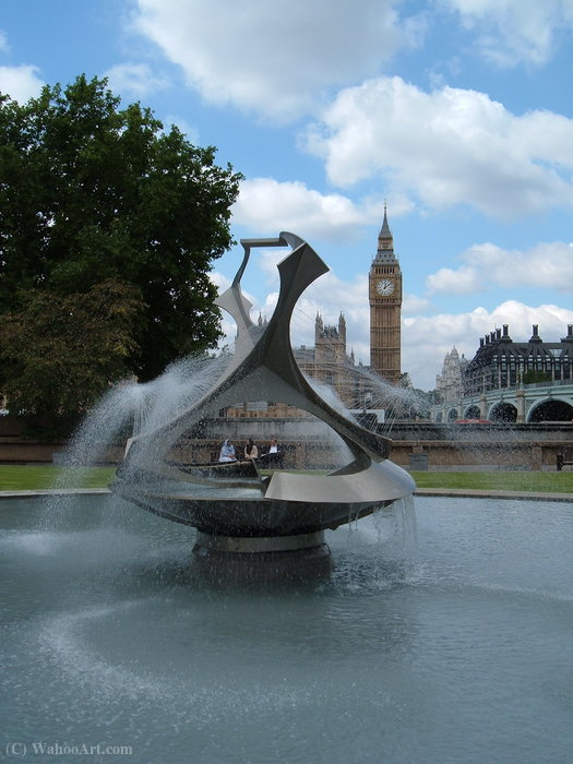Wikioo.org - The Encyclopedia of Fine Arts - Painting, Artwork by Naum Gabo - Fountain at guy's and st thomas's hospital