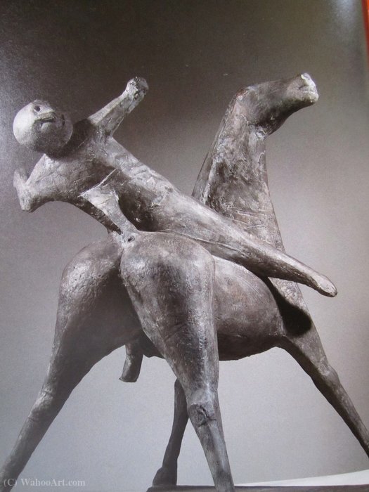 WikiOO.org - Encyclopedia of Fine Arts - Maleri, Artwork Marino Marini - Horse and rider (2)