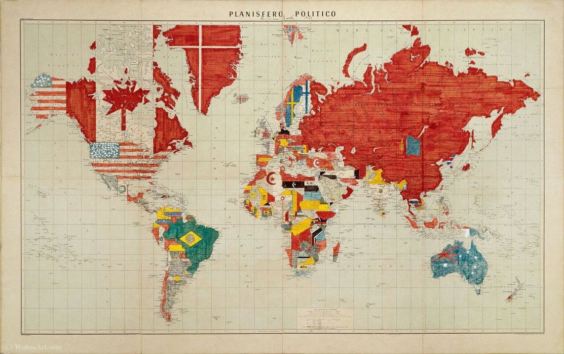 Wikioo.org - The Encyclopedia of Fine Arts - Painting, Artwork by Alighiero Boetti - Untitled (633)