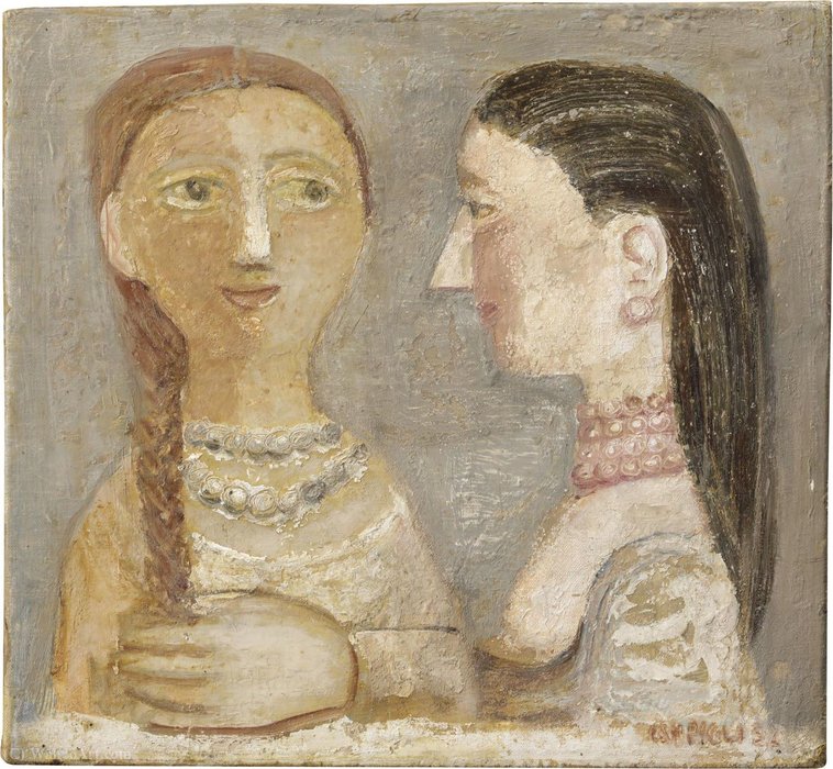 Wikioo.org - The Encyclopedia of Fine Arts - Painting, Artwork by Massimo Campigli - Untitled (491)
