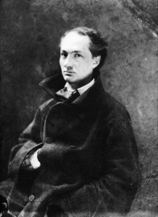 Wikioo.org - The Encyclopedia of Fine Arts - Painting, Artwork by Felix Nadar - portraits Charles Baudelaire