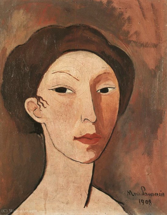 Wikioo.org - The Encyclopedia of Fine Arts - Painting, Artwork by Marie Laurencin - Autoportrait (1908)