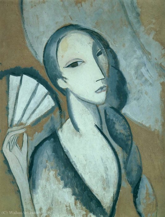 Wikioo.org - The Encyclopedia of Fine Arts - Painting, Artwork by Marie Laurencin - L'éventail (1911)