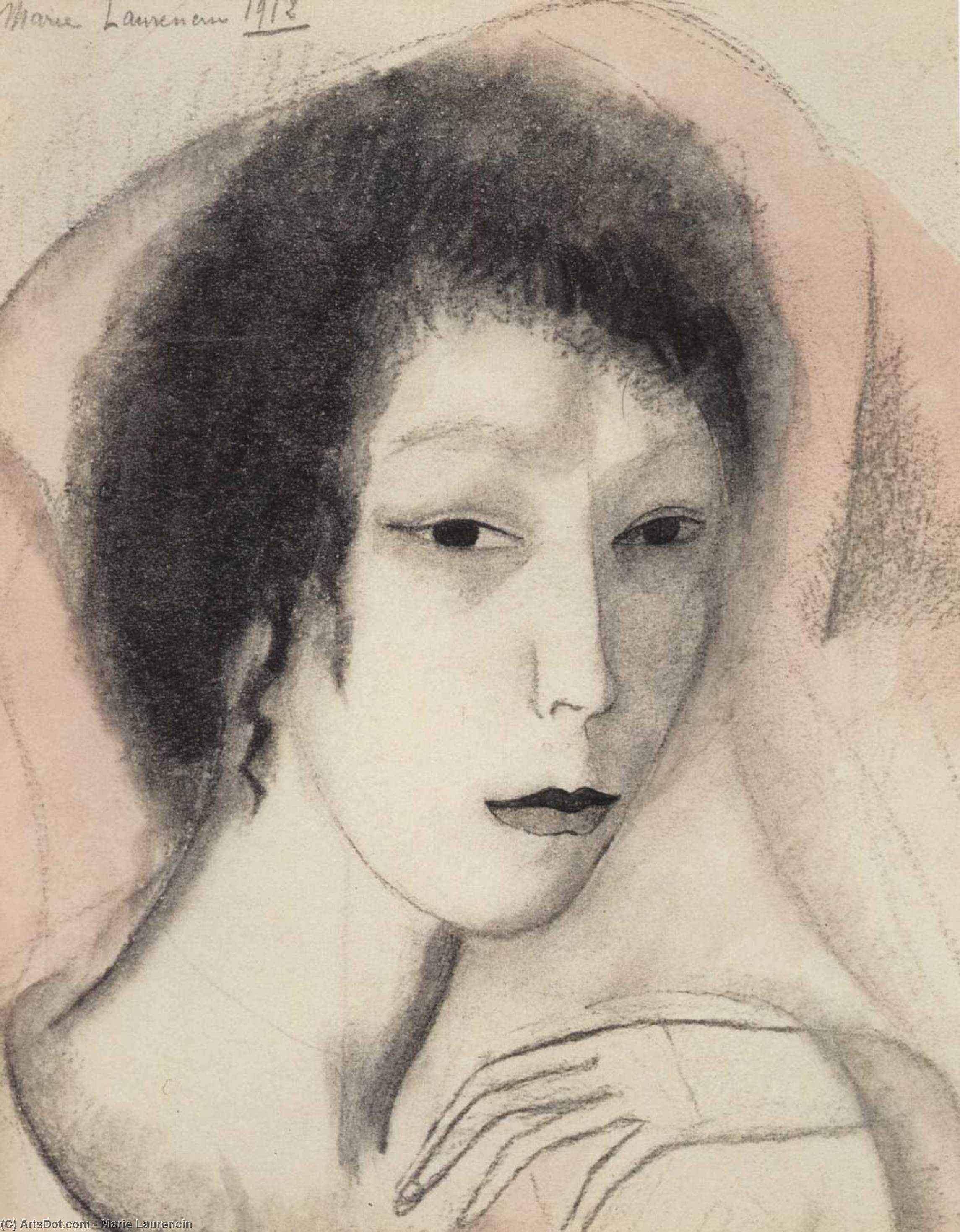 Wikioo.org - Bách khoa toàn thư về mỹ thuật - Vẽ tranh, Tác phẩm nghệ thuật Marie Laurencin - Autoportrait (1912)