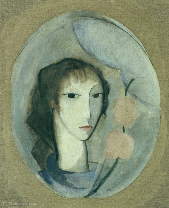 Wikioo.org - สารานุกรมวิจิตรศิลป์ - จิตรกรรม Marie Laurencin - Tête de Femme Trumeau II (1912)