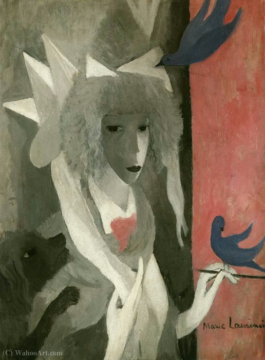 WikiOO.org - Енциклопедия за изящни изкуства - Живопис, Произведения на изкуството Marie Laurencin - La femme-cheval (1918)