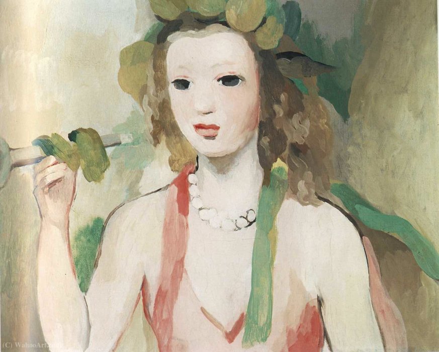 WikiOO.org - Encyclopedia of Fine Arts - Maleri, Artwork Marie Laurencin - L'enfant à la trompette (1950)