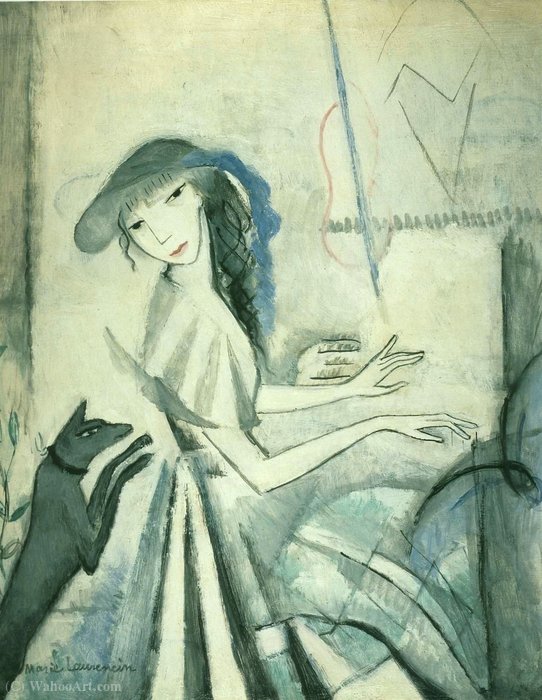 Wikioo.org - The Encyclopedia of Fine Arts - Painting, Artwork by Marie Laurencin - La pianiste