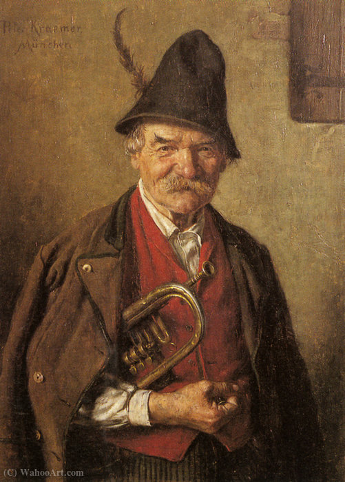 WikiOO.org - Encyclopedia of Fine Arts - Festés, Grafika Peter Kraemer - Tyrolean musicians