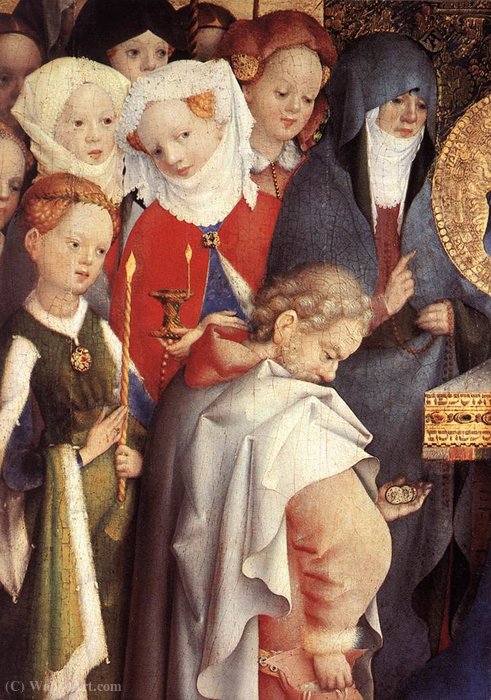 Wikioo.org - The Encyclopedia of Fine Arts - Painting, Artwork by Stefan Lochner - Presentation of Christ in the Temple (detail)