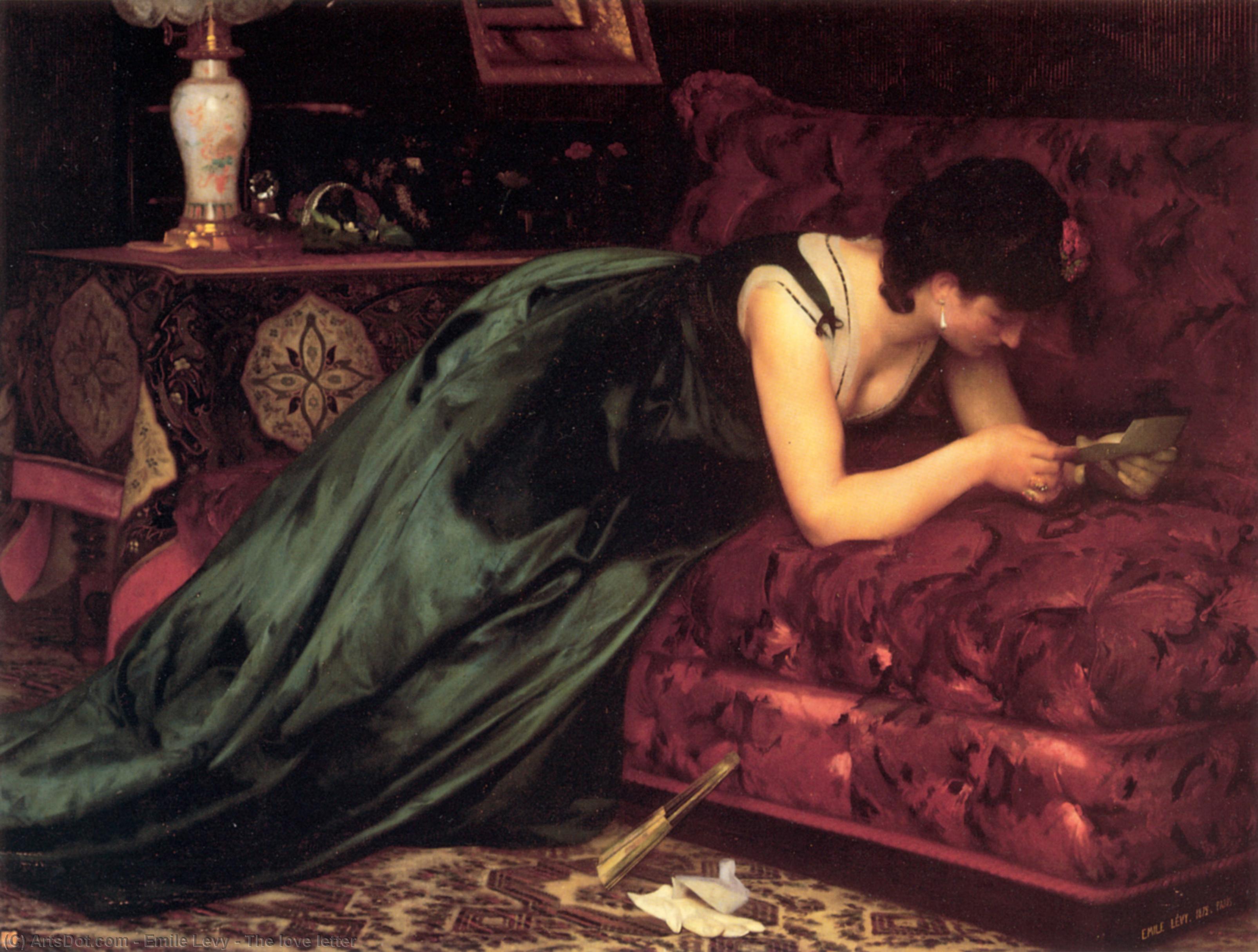 Wikioo.org - The Encyclopedia of Fine Arts - Painting, Artwork by Emile Levy - The love letter