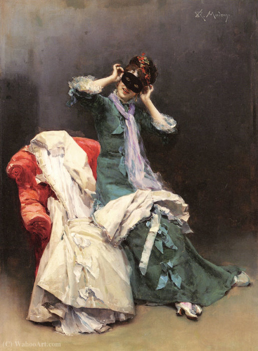 Wikioo.org - The Encyclopedia of Fine Arts - Painting, Artwork by Raimundo De Madrazo Y Garreta - Preparing for the Costume Ball