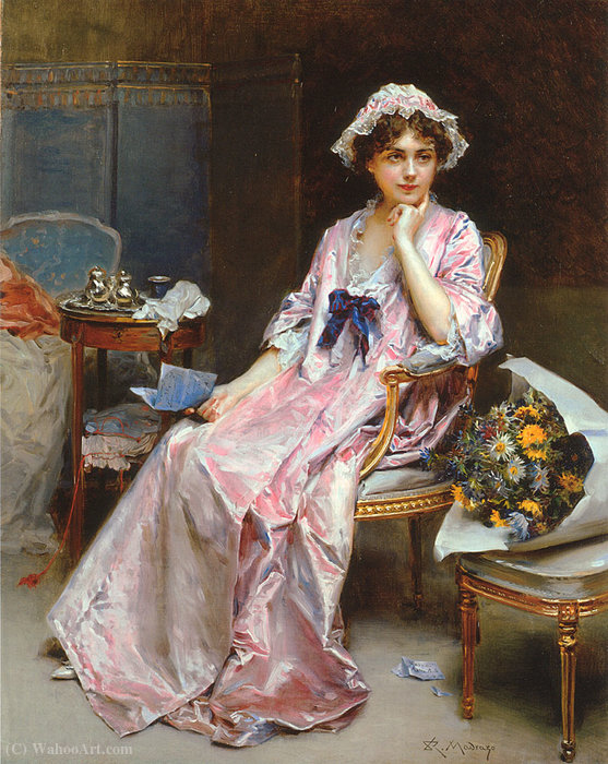 Wikioo.org - The Encyclopedia of Fine Arts - Painting, Artwork by Raimundo De Madrazo Y Garreta - The reluctant mistress