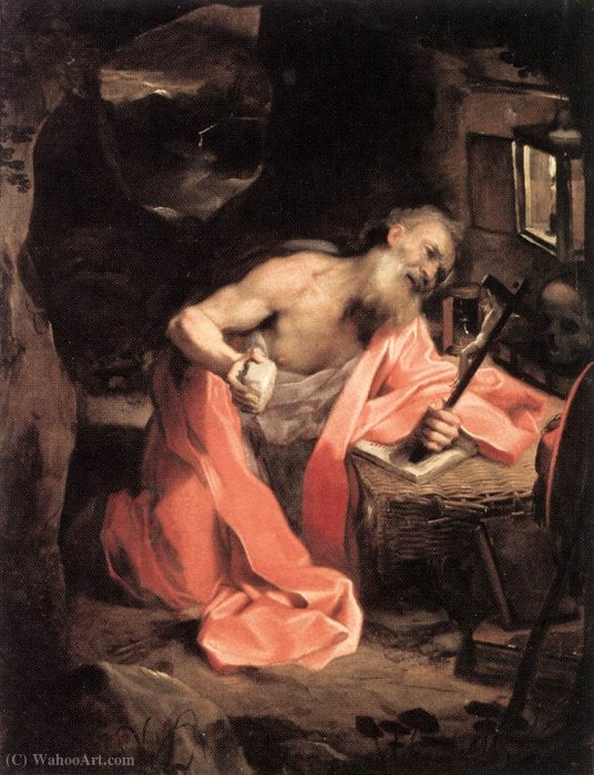 Wikioo.org - The Encyclopedia of Fine Arts - Painting, Artwork by Federico Fiori Barocci - St jerome
