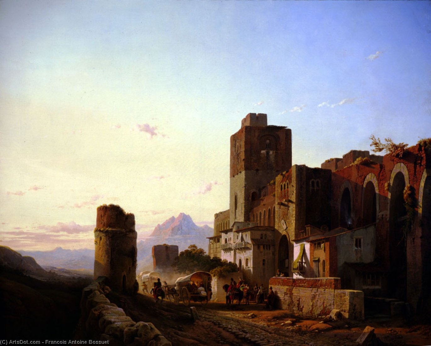 Wikioo.org - The Encyclopedia of Fine Arts - Painting, Artwork by Francois Antoine Bossuet - Spanish town