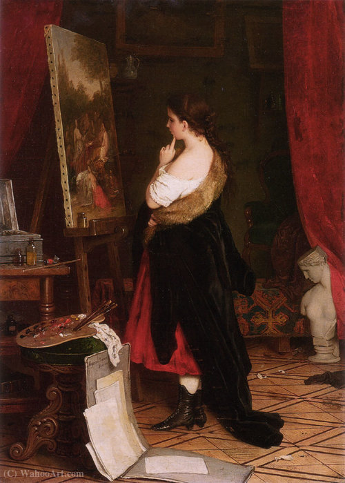 WikiOO.org - Encyclopedia of Fine Arts - Maľba, Artwork Meyer Georg Von Bremen (Johann Georg Meyer) - Admiring the picture