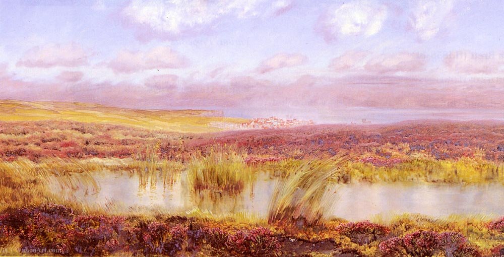 Wikioo.org - The Encyclopedia of Fine Arts - Painting, Artwork by John Brett - A view of whitby from the moors