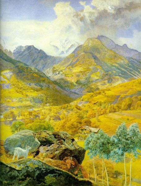 Wikioo.org - The Encyclopedia of Fine Arts - Painting, Artwork by John Brett - The Val d Aosta