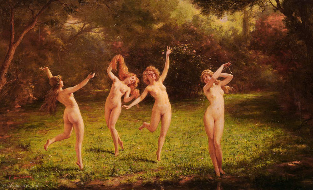 Wikioo.org - The Encyclopedia of Fine Arts - Painting, Artwork by Charles Joseph Frédéric Soulacroix - Spring