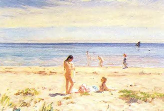 Wikioo.org – La Enciclopedia de las Bellas Artes - Pintura, Obras de arte de Laurits Tuxen - Bañar a los niños