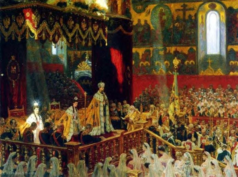 Wikioo.org – L'Enciclopedia delle Belle Arti - Pittura, Opere di Laurits Tuxen - Incoronazione di Nicola II