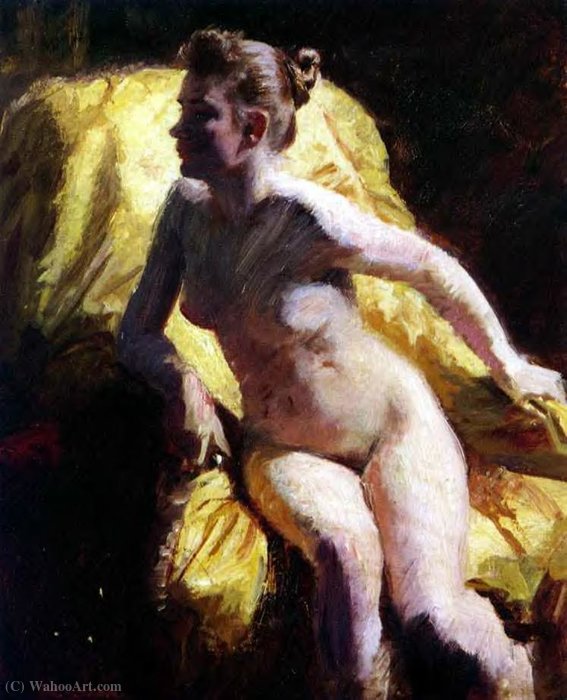Wikioo.org - The Encyclopedia of Fine Arts - Painting, Artwork by Laurits Tuxen - Model in Sunshine