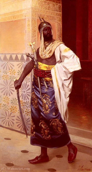 Wikioo.org - Die Enzyklopädie bildender Kunst - Malerei, Kunstwerk von Rudolphe Weisse - Ein nubian guard