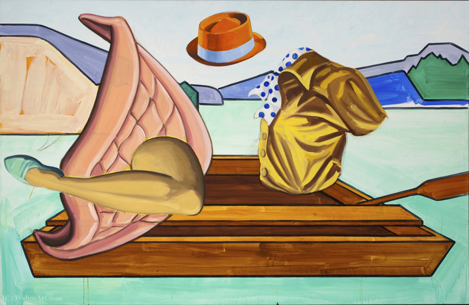 Wikioo.org - The Encyclopedia of Fine Arts - Painting, Artwork by David Salle - Green raft
