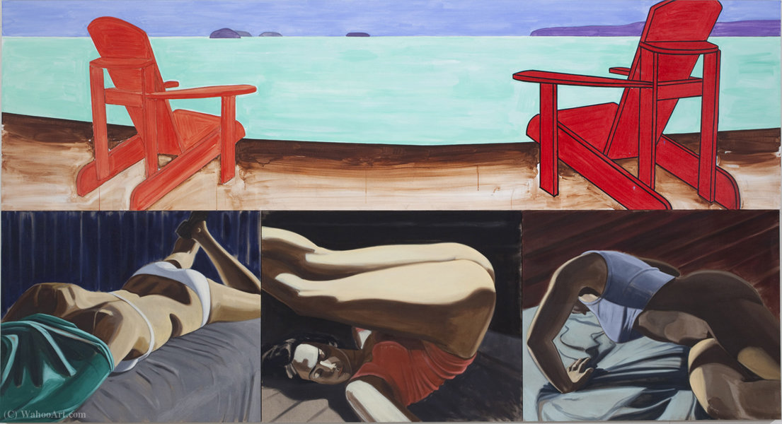 Wikioo.org - The Encyclopedia of Fine Arts - Painting, Artwork by David Salle - The mennonite button problem