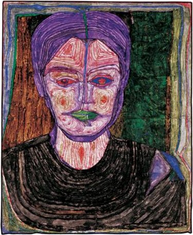 Wikioo.org - The Encyclopedia of Fine Arts - Painting, Artwork by Friedensreich Hundertwasser - Moroccan jewess