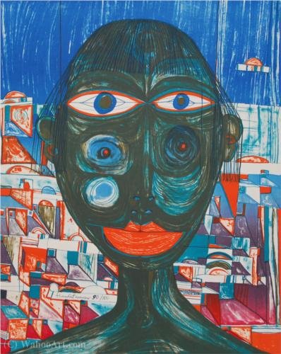 Wikioo.org – L'Enciclopedia delle Belle Arti - Pittura, Opere di Friedensreich Hundertwasser - Donna araba