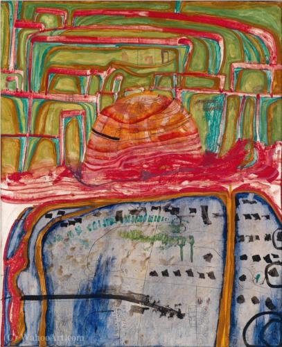 Wikioo.org - The Encyclopedia of Fine Arts - Painting, Artwork by Friedensreich Hundertwasser - The mosque