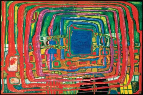 Wikioo.org - The Encyclopedia of Fine Arts - Painting, Artwork by Friedensreich Hundertwasser - The i still do not know