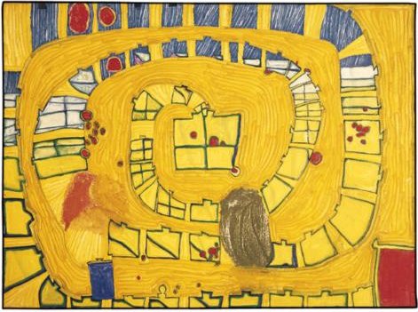 Wikioo.org - The Encyclopedia of Fine Arts - Painting, Artwork by Friedensreich Hundertwasser - The Lion of Venice