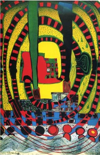 Wikioo.org - The Encyclopedia of Fine Arts - Painting, Artwork by Friedensreich Hundertwasser - Jorney II and travel by rail